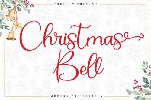 Christmas Bell Calligraphy Script Font 1