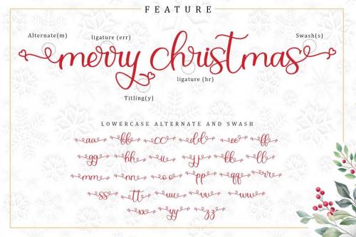 Christmas Bell Calligraphy Script Font 8