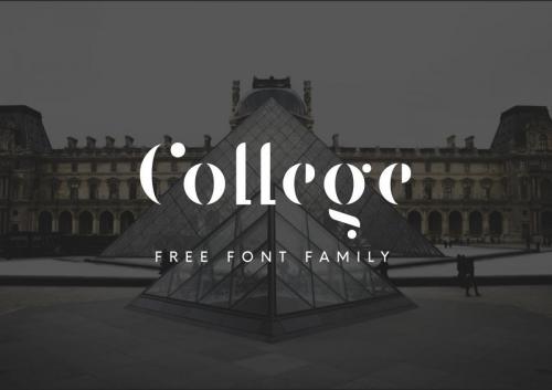 College Stencil Font