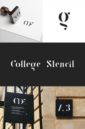 College Stencil Font 5