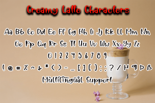 Creamy Latte Font 5