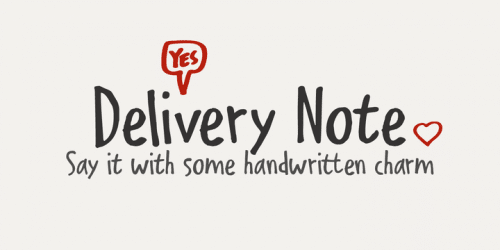 Delivery Note Font 1