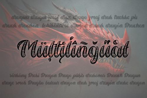Dragon Wings Font 4