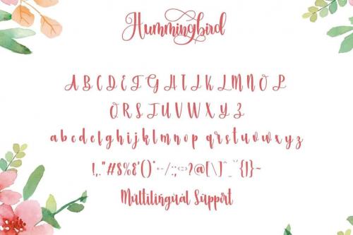Hummingbird Font 7
