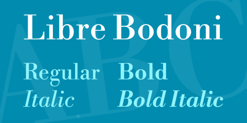 Libre Bodoni Font Family 1