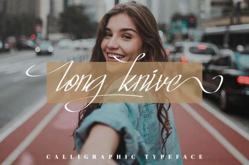 Long Knive Calligraphy Font 2