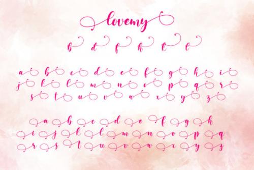 Lovemy Calligraphy Font 10