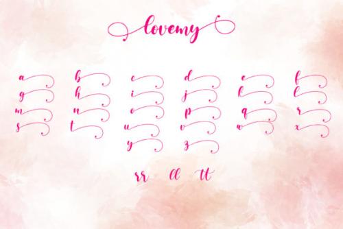 Lovemy Calligraphy Font 11