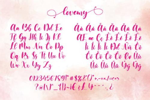 Lovemy Calligraphy Font 9