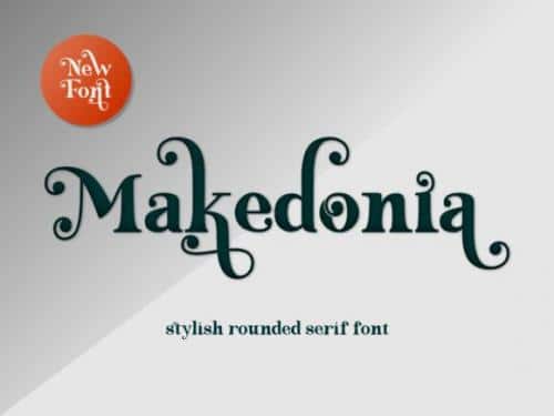 Makedonia Stylish Rounded Serif Font 1