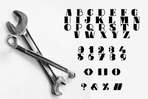 Metal Plate Font 1