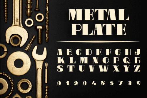 Metal Plate Font 2