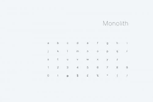 Monolith Sans Serif Font 6