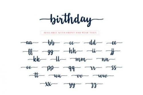 My Birthday Font 5