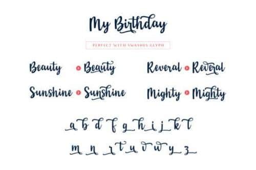My Birthday Font 6