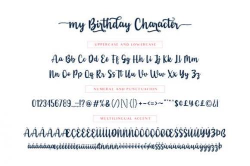 My Birthday Font 7