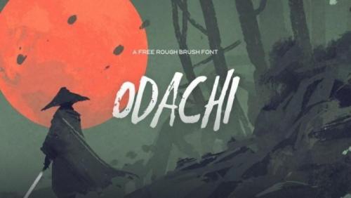 Odachi Brush Free Font