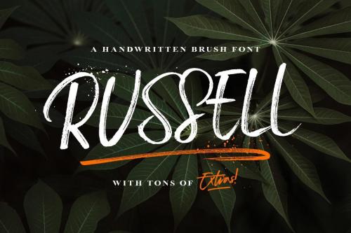 Russell Brush Font 1