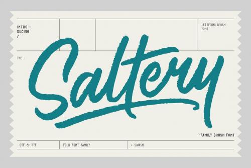Saltery Brush Font 1