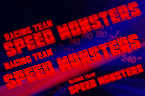 Speed Monsters Font 1