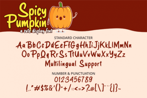 Spicy Pumpkin Font 5
