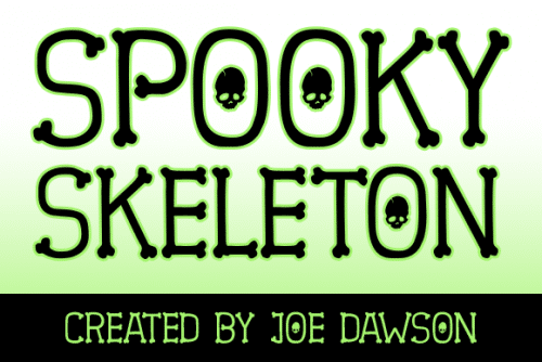 Spooky Skeleton Font 2