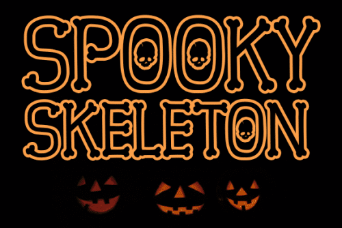 Spooky Skeleton Font 3