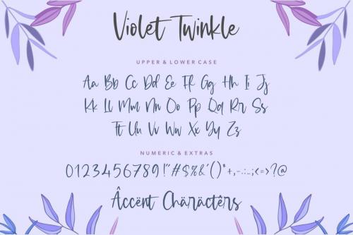 Violet Twinkle Font 6
