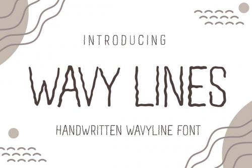 Wavy Lines Font 1