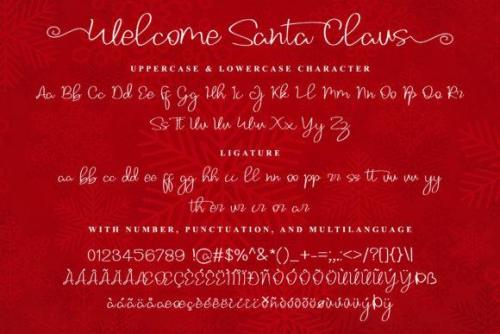 Font 16 Welcome Santa Claus title