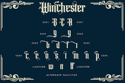 Winchester Blackletter Font 5