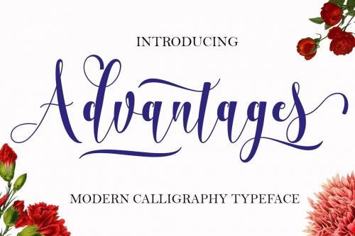 Advantages Calligraphy Font 1