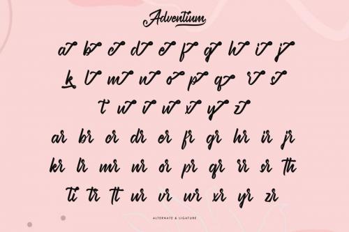 Adventium Calligraphy Font 7