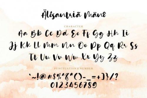 Alesantria Mane Font 12