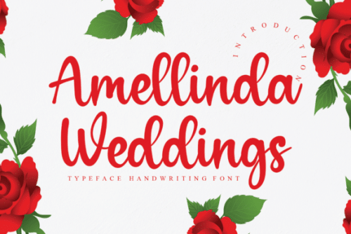 Amellinda Weddings Script Font 1