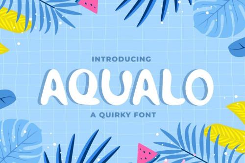 Aqualo Cute Display Font 1