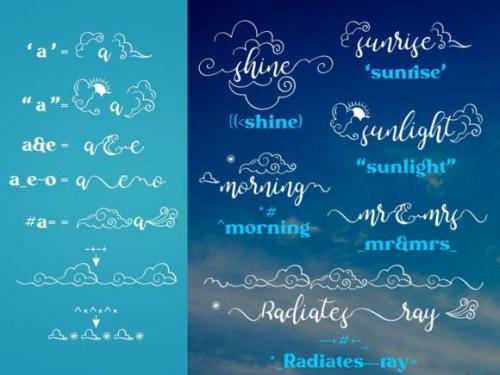 Arch Cloudy Font 6