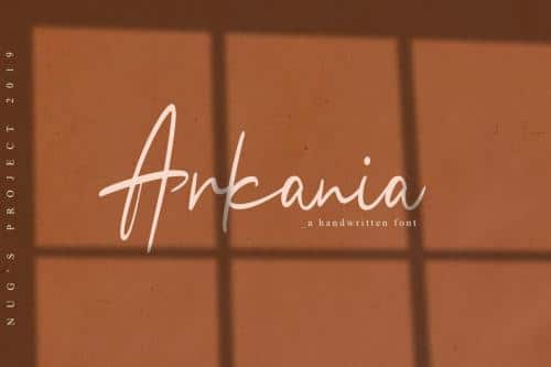 Arkania Handwritten Font 1