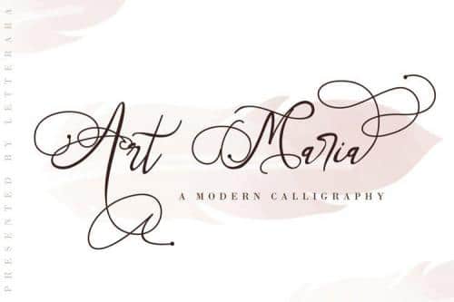 Art Maria Calligraphy Font
