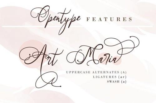 Art Maria Calligraphy Font 3