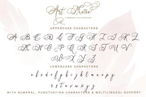Art Maria Calligraphy Font 6