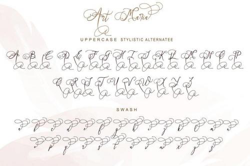 Art Maria Calligraphy Font 7