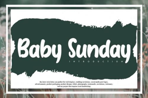 Baby Sunday Display Font 1