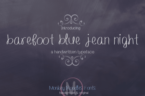 Barefoot Blue Jean Night Font 2