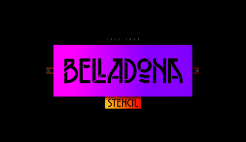 Belladona Stencil Typeface 1