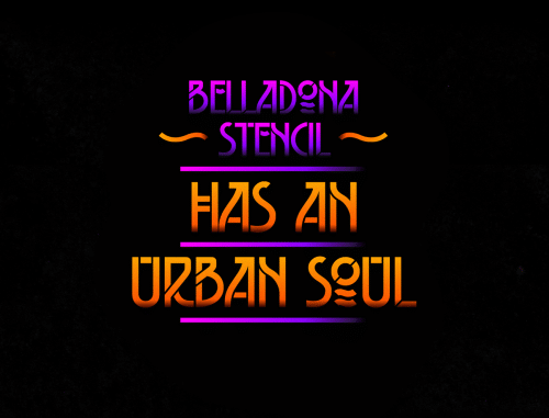 Belladona Stencil Typeface 6