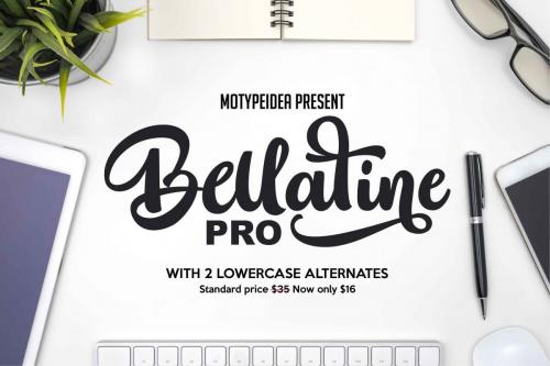 Bellatine Pro Script Font 1