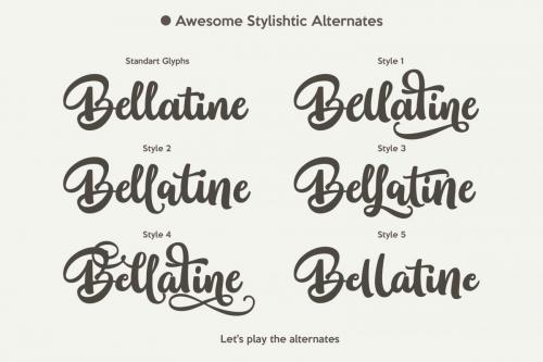 Bellatine Pro Script Font 3