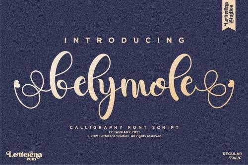 Belymole Calligraphy Font 1