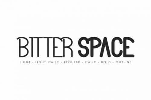 Bitter Space Sans Serif Font Family 1